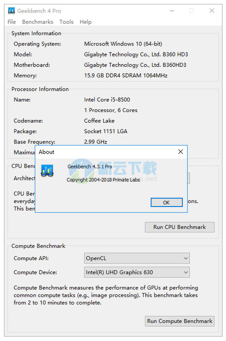 Geekbench5 Windows版 5.1.2 安装版